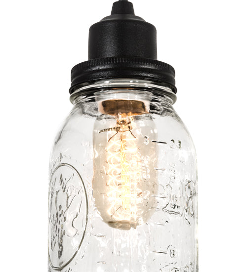 3.75" Wide Mason Jar Mini Pendant