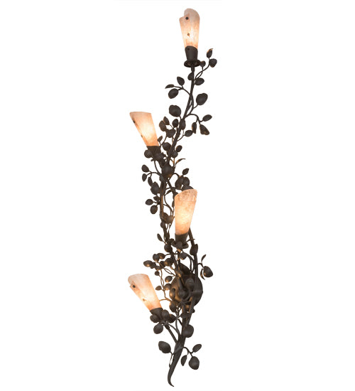 12"W Vinca Vine 4 Lt Wall Sconce