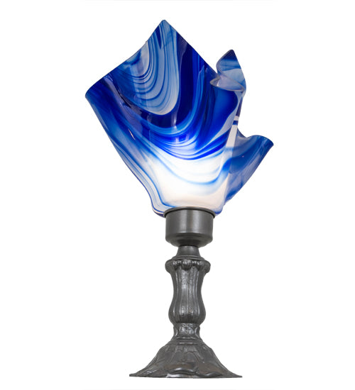 14" High Handkerchief Curacao Swirl Accent Lamp