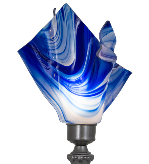 14" High Handkerchief Curacao Swirl Accent Lamp