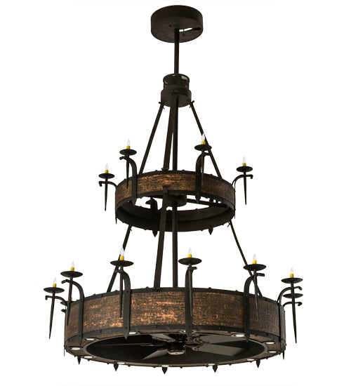 62" Wide Costello 18 Light Two Tier Chandel-Air