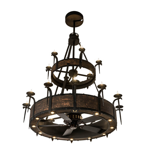 62" Wide Costello 18 Light Two Tier Chandel-Air