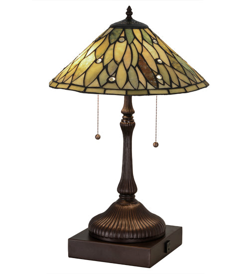 24" High Dew Drop Jadestone Table Lamp