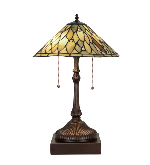 24" High Dew Drop Jadestone Table Lamp