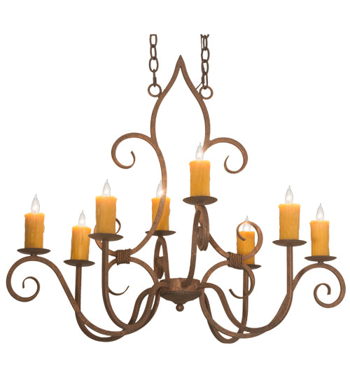 36" Long Clifton 8 Light Oblong Chandelier