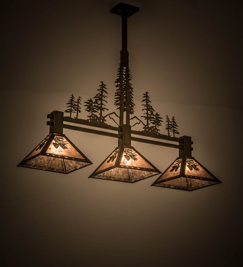 45"L Balsam Pine Tall Pines 3 Lt Island Pendant