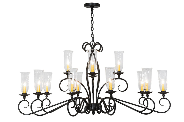 60"L Wallis 14 Lt Oblong Chandelier