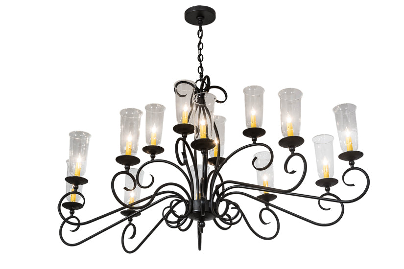 60"L Wallis 14 Lt Oblong Chandelier