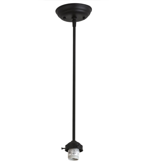 5"W X 20"H Black Tex 1 Lt Pendant Hardware