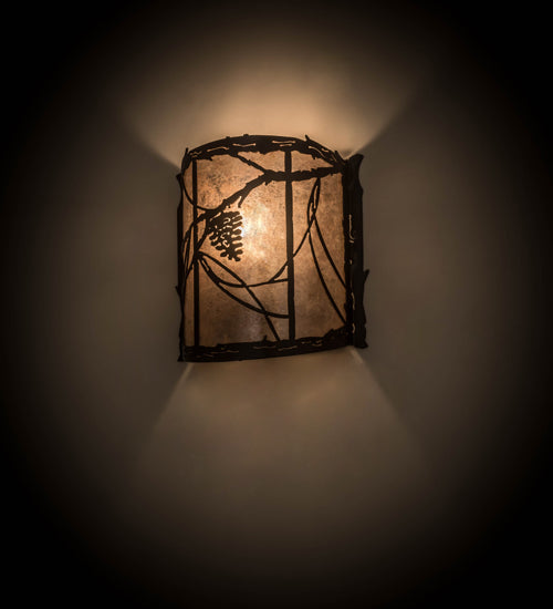 9" Wide Whispering Pines Wall Sconce