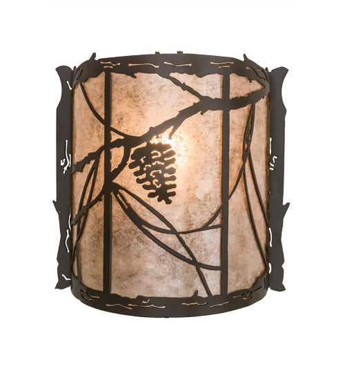 9" Wide Whispering Pines Wall Sconce