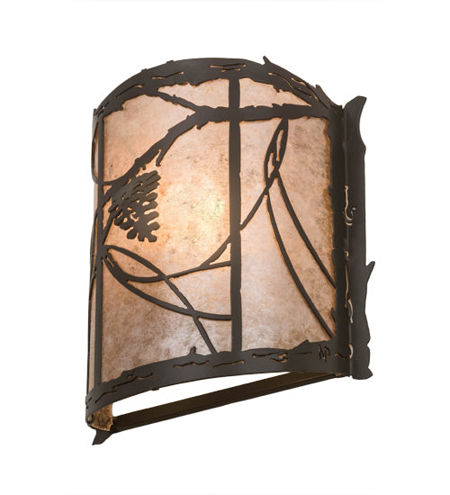 9" Wide Whispering Pines Wall Sconce