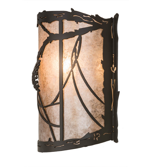 9" Wide Whispering Pines Wall Sconce