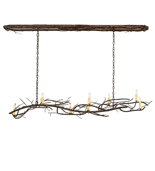 70" Long Winter Solstice 9 Light Oblong Chandelier