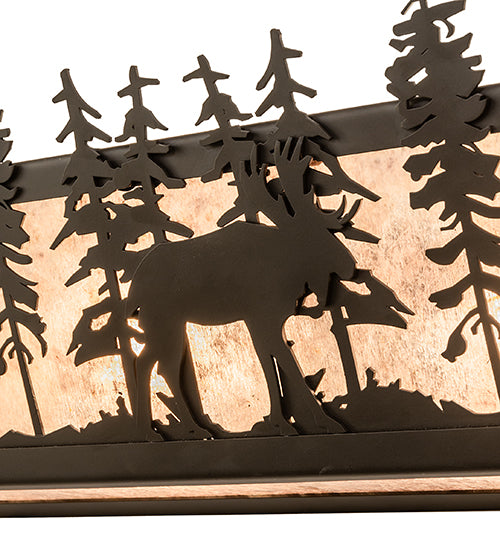 30" Wide Lone Moose Vanity Light