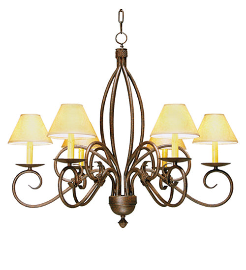 28" Wide Squire 6 Light Chandelier