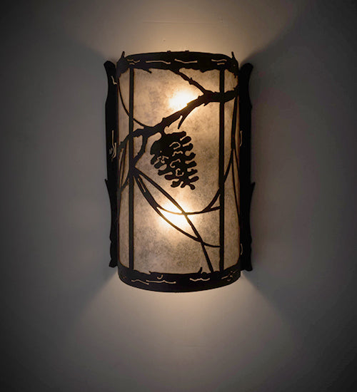 8" Wide Whispering Pines Right Wall Sconce