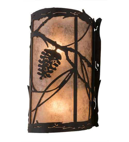 8" Wide Whispering Pines Right Wall Sconce