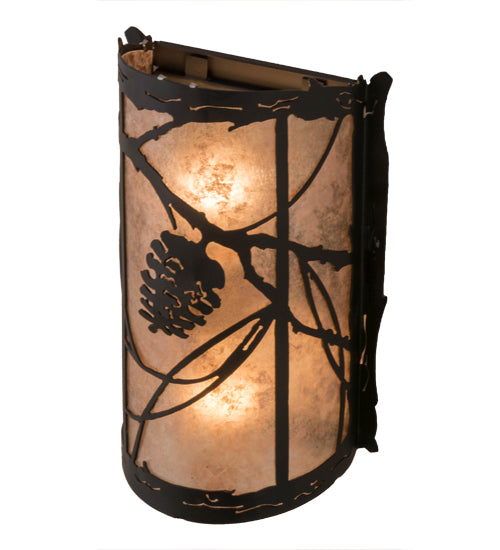 8" Wide Whispering Pines Right Wall Sconce