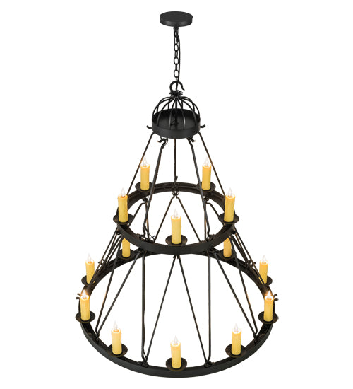 48"W Lakeshore 15 Lt Chandelier