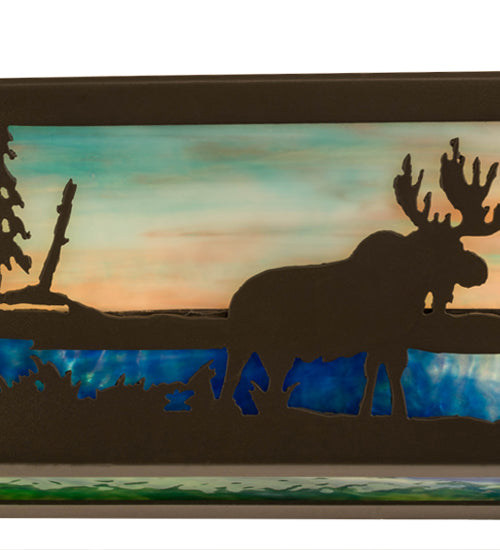 24"W Moose & Black Bear Vanity Light