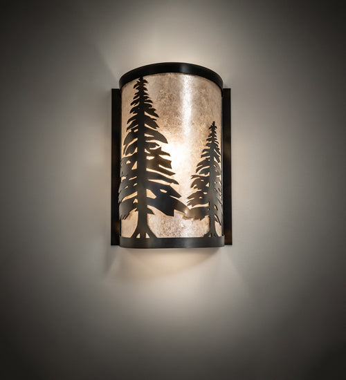 8" Wide Tall Pines Wall Sconce