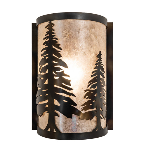 8" Wide Tall Pines Wall Sconce