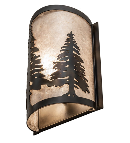 8" Wide Tall Pines Wall Sconce