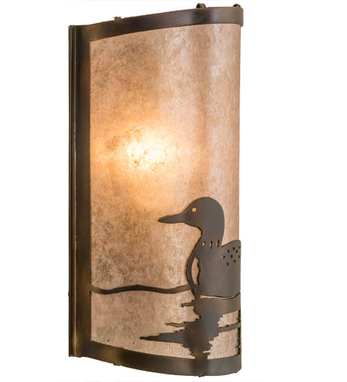 8" Wide Loon Left Wall Sconce