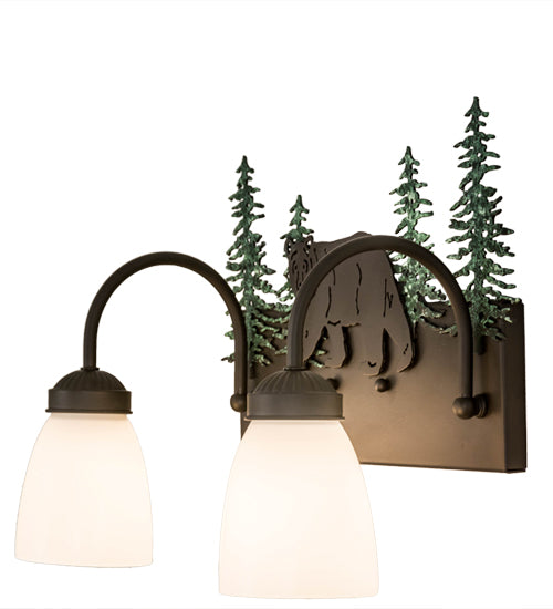 16" Wide Lone Bear 2 Light Vanity