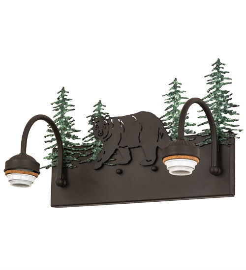 16" Wide Lone Bear 2 Light Vanity