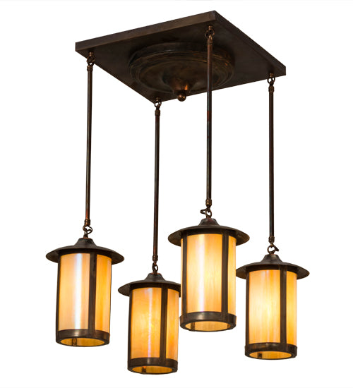 28" Wide Fulton Prime 4 Lt Pendant