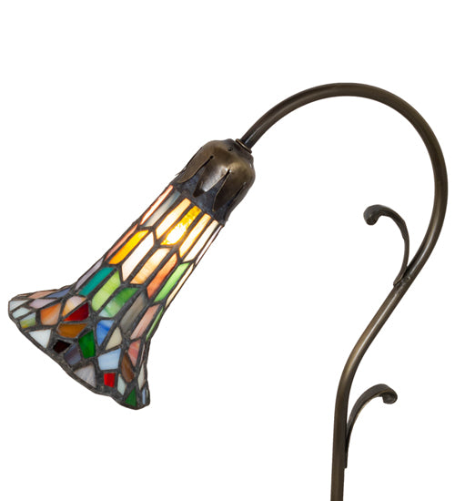 15" High Stained Glass Pond Lily Accent Lamp