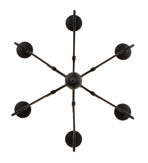 36" Wide Squire 6 Light Chandelier