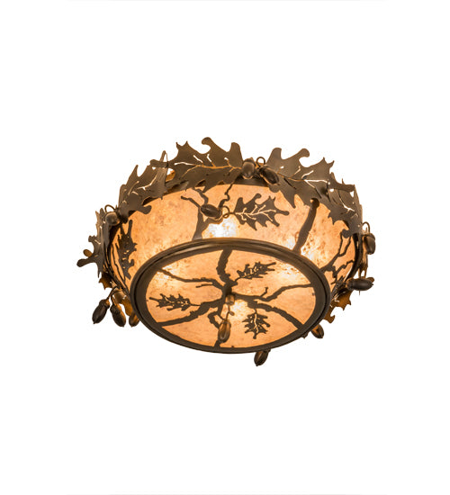 20" Wide Oak Leaf & Acorn Flushmount