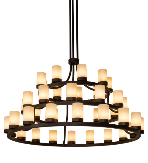 72" Wide Loxley 39 Light Three Tier Chandelier