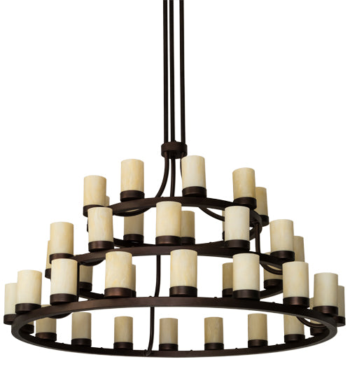 72" Wide Loxley 39 Light Three Tier Chandelier