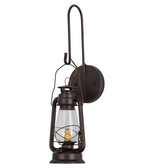 7" Wide Miners Lantern Wall Sconce