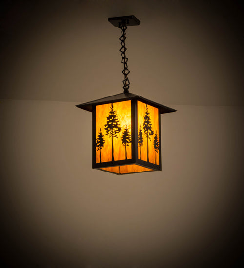 12"Sq Seneca Great Pines Pendant