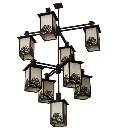 48"W Hyde Park Apple Branch 9 Lt Chandelier