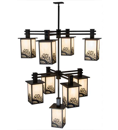 48"W Hyde Park Apple Branch 9 Lt Chandelier