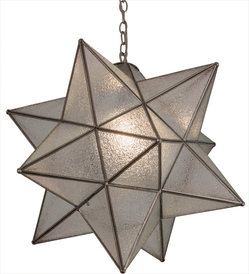 24" Wide Moravian Star Pendant