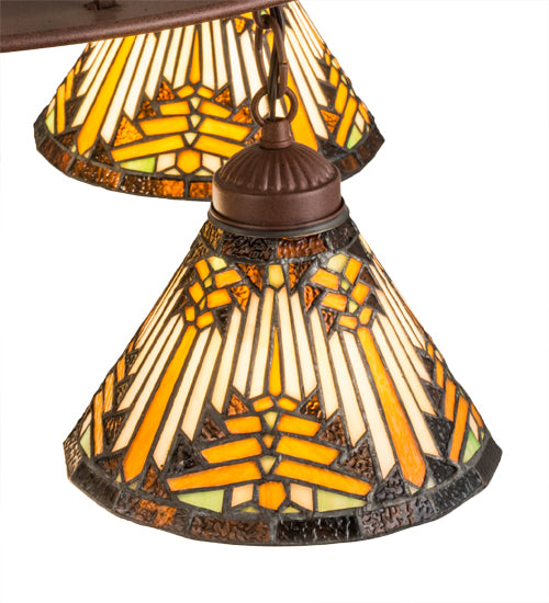 34"W Nuevo Mission Tall Pines 5 Lt Chandelier