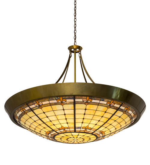 54" Wide Fleur-De-Lite Inverted Pendant