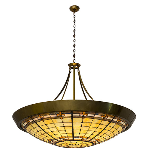 54" Wide Fleur-De-Lite Inverted Pendant