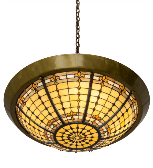 28" Wide Fleur-De-Lite Inverted Pendant