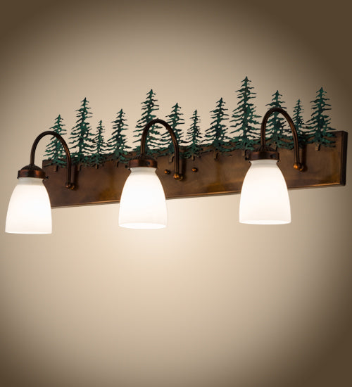 30" Wide Tall Pines 3 Light Vanity