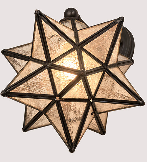 10"W Moravian Star Wall Sconce