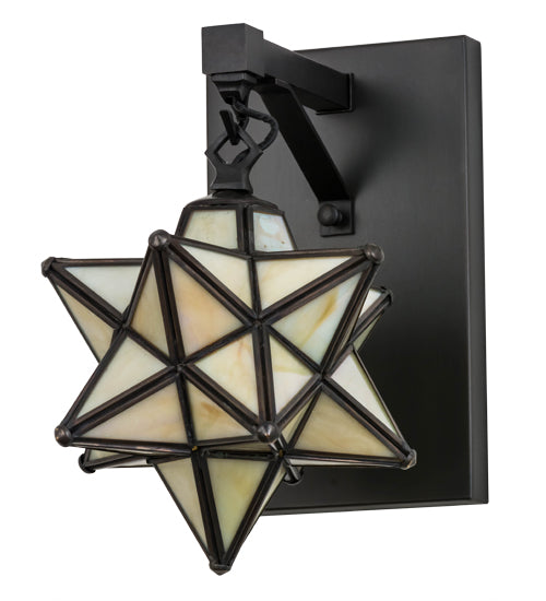 8" Wide Moravian Star Wall Sconce