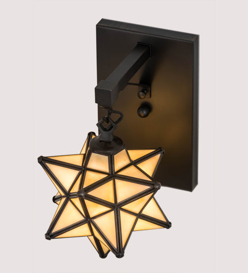 8" Wide Moravian Star Wall Sconce